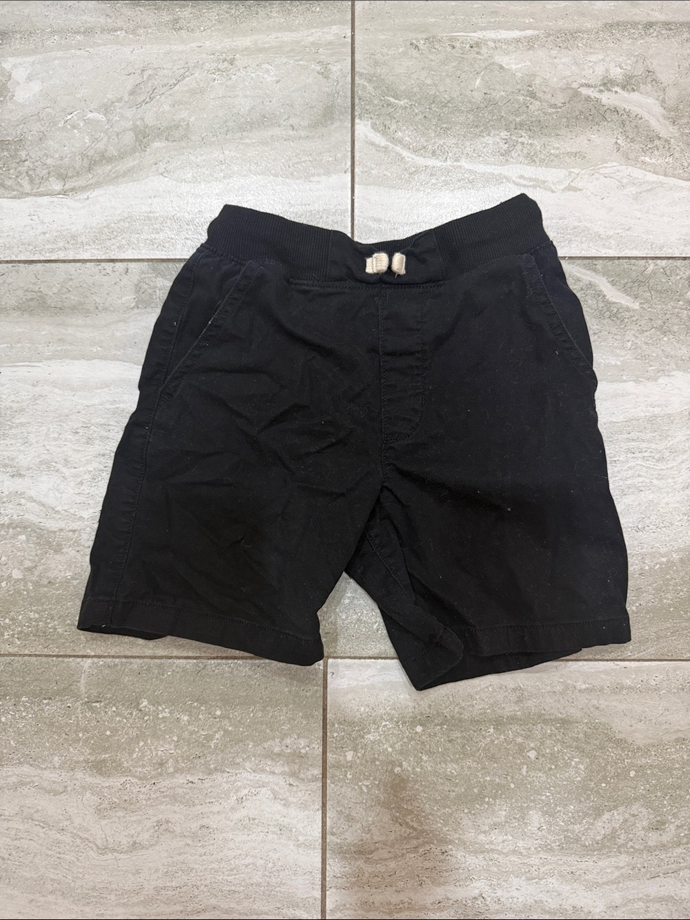wonder nation Black Men's Flat Front Drawstring Shorts